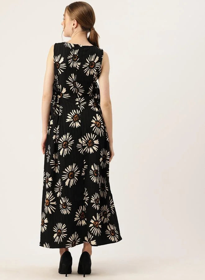 Rue Collection Women Floral Printed Sleeveless A-Line Maxi Dress